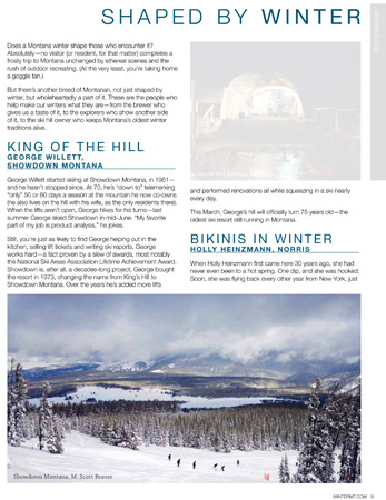 2011 Montana Winter Guide - featuring an image of M. Scott Brauer