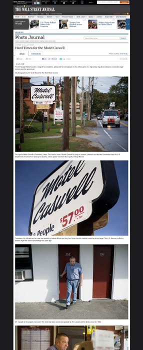 Hard Times at the Motel Caswell - M. Scott Brauer for the Wall Street Journal