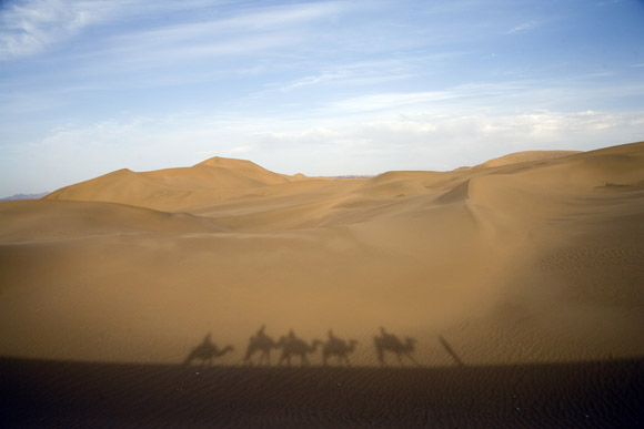 Scenes of the Gobi Desert - near Dunhuang, Gansu Province, China.
