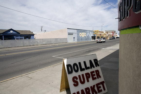 Empty streets in Pasco, Washington, USA.