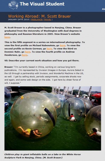 M. Scott Brauer interviewed at the NPPA Visual Student Blog